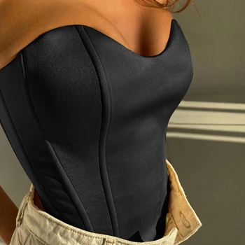 Модни дамски секси потник с отворен пъпа, модни обикновена пуловери с открити рамене, блузи без презрамки, с мирис на върховете