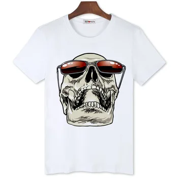 BGtomato ново записване, супер готина тениска с черепа, мъжки популярна градинска риза, модни тениски с черепа, лятна ежедневни тениска, за мъже